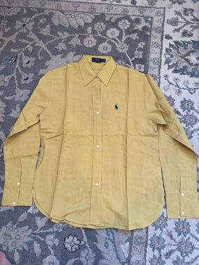 Polo by Ralph Lauren Men’s Mustard Yellow Button-Up Shirt